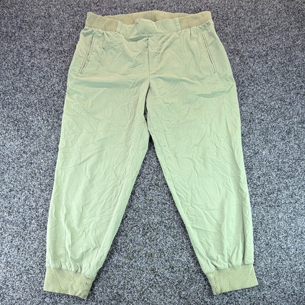Banana Republic Women’s Petite L Olive Green Jogger Pants Elastic Waist Cuffs